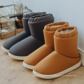 Botas de inverno de pele grossa e impermeável quente